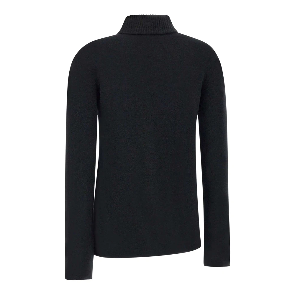 Kaos Zwarte wollen coltrui Black Dames