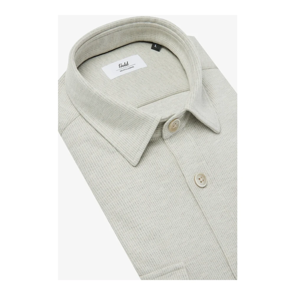 Gentiluomo Mode Fit Lange Mouw Overhemd Zand Beige Heren