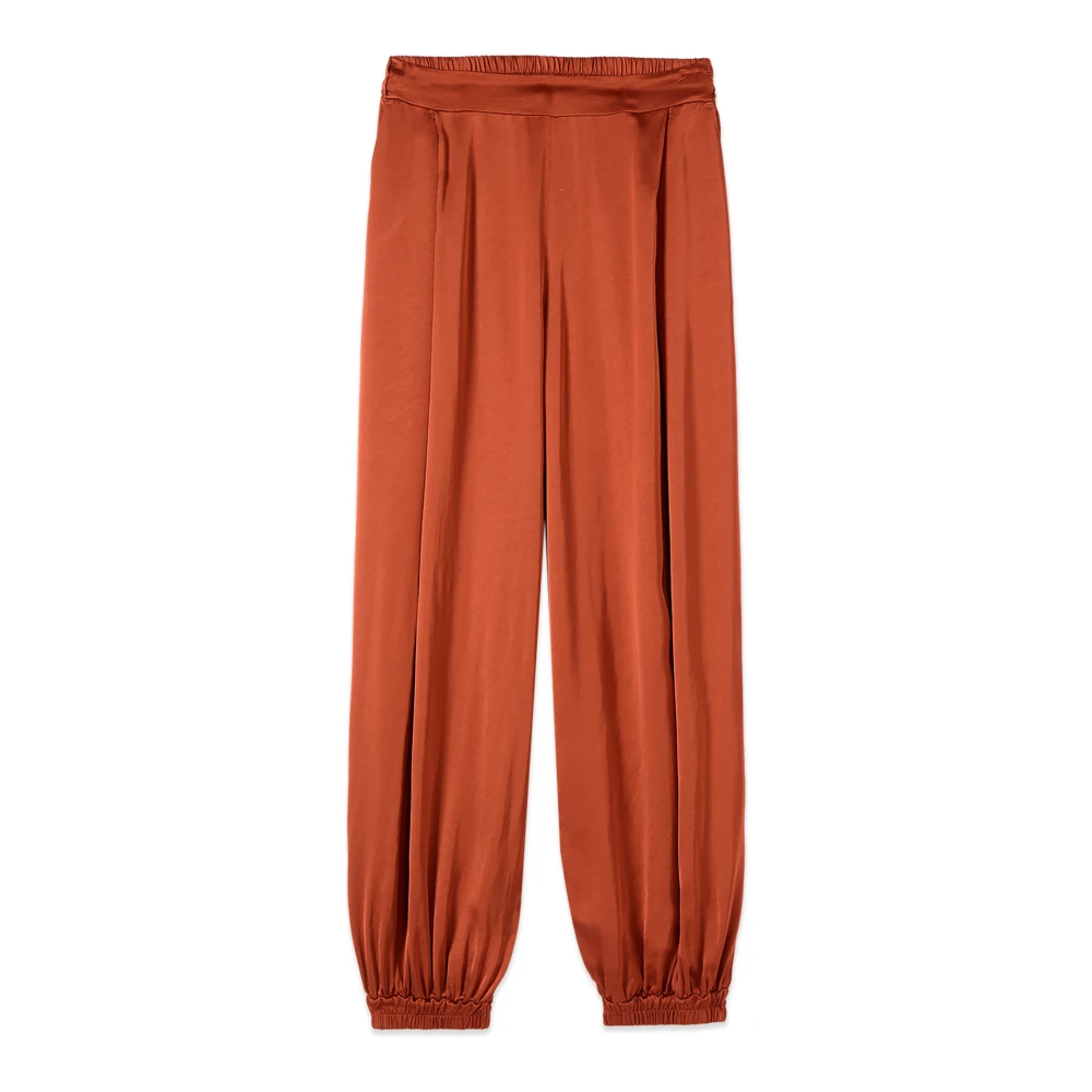 Oltre Femme Orange - Pantalon Palazzo En Satin - Pantalons - Taille: 40 Fr