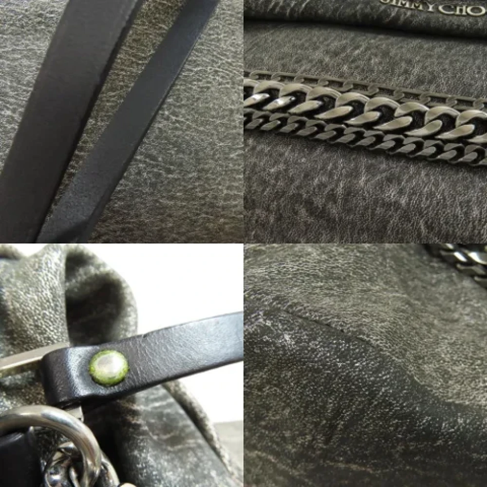 Jimmy Choo Pre-owned Leather shoulder-bags Gray Dames