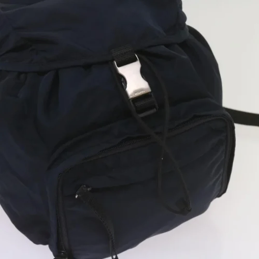 Prada Vintage Pre-owned Nylon backpacks Blue Dames