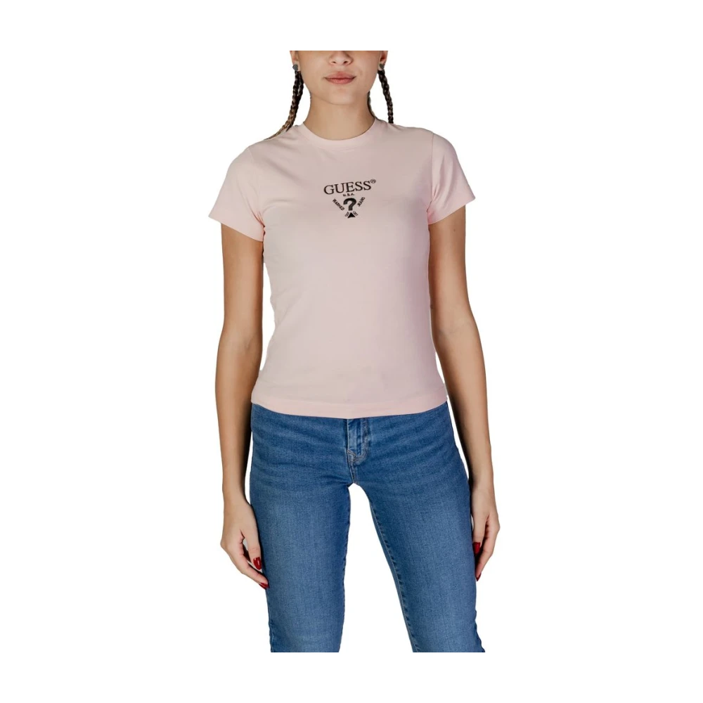 Guess Multicolor Katoenen Tops & T-shirt Pink Dames