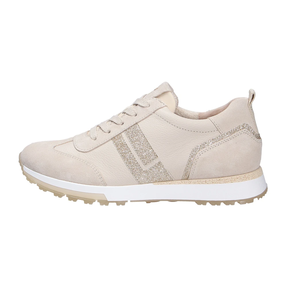 Paul Comfortabele Nubuck Leren Sneaker Dames Schoenen Beige