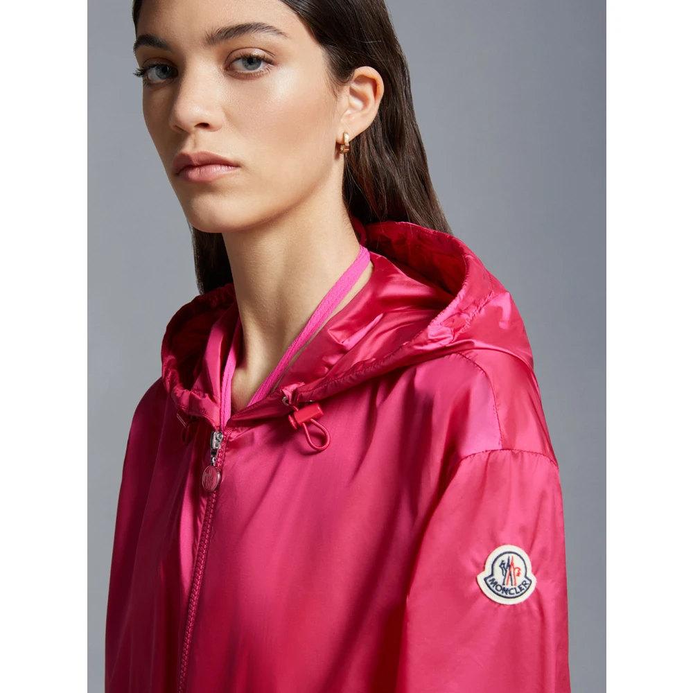 Moncler Fuchsia Jassen met Verstelbare Capuchon Pink Dames