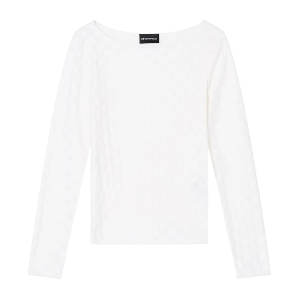 Emporio Armani Donna Bianco Top, L, New,