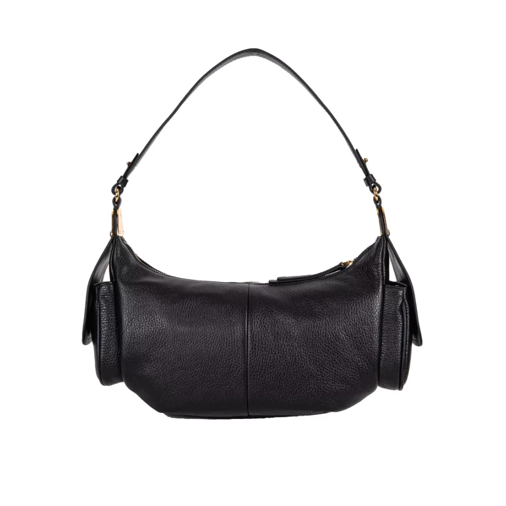 Coccinelle Grote leren handtas Black Dames
