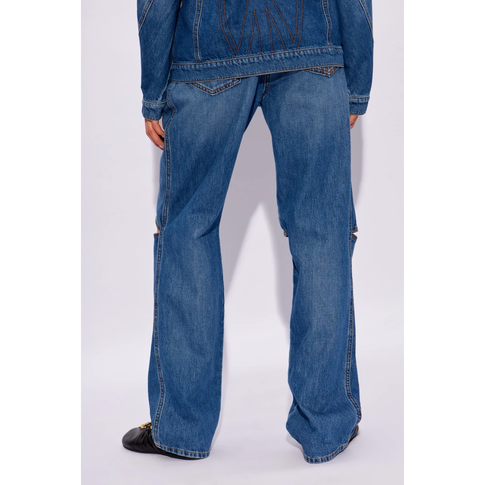 JW Anderson Jeans met logo Blue Dames