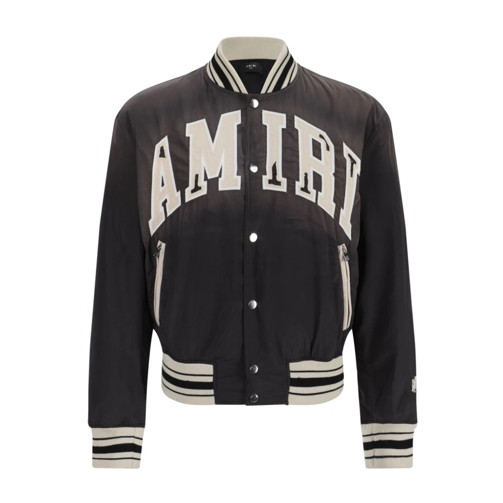 Amiri Färgade Svarta Rockar med Appliqué Logo Black, Herr