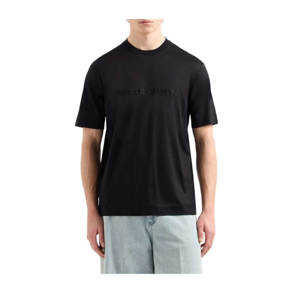 Emporio Armani Moderne Logo T-Shirt Black Heren
