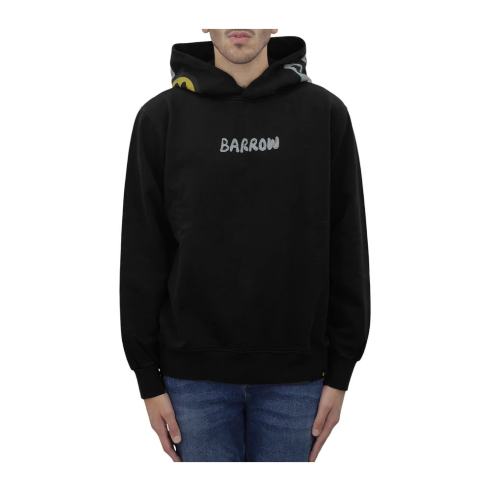 Barrow Hoodie met Voorzak en Logo Black Heren