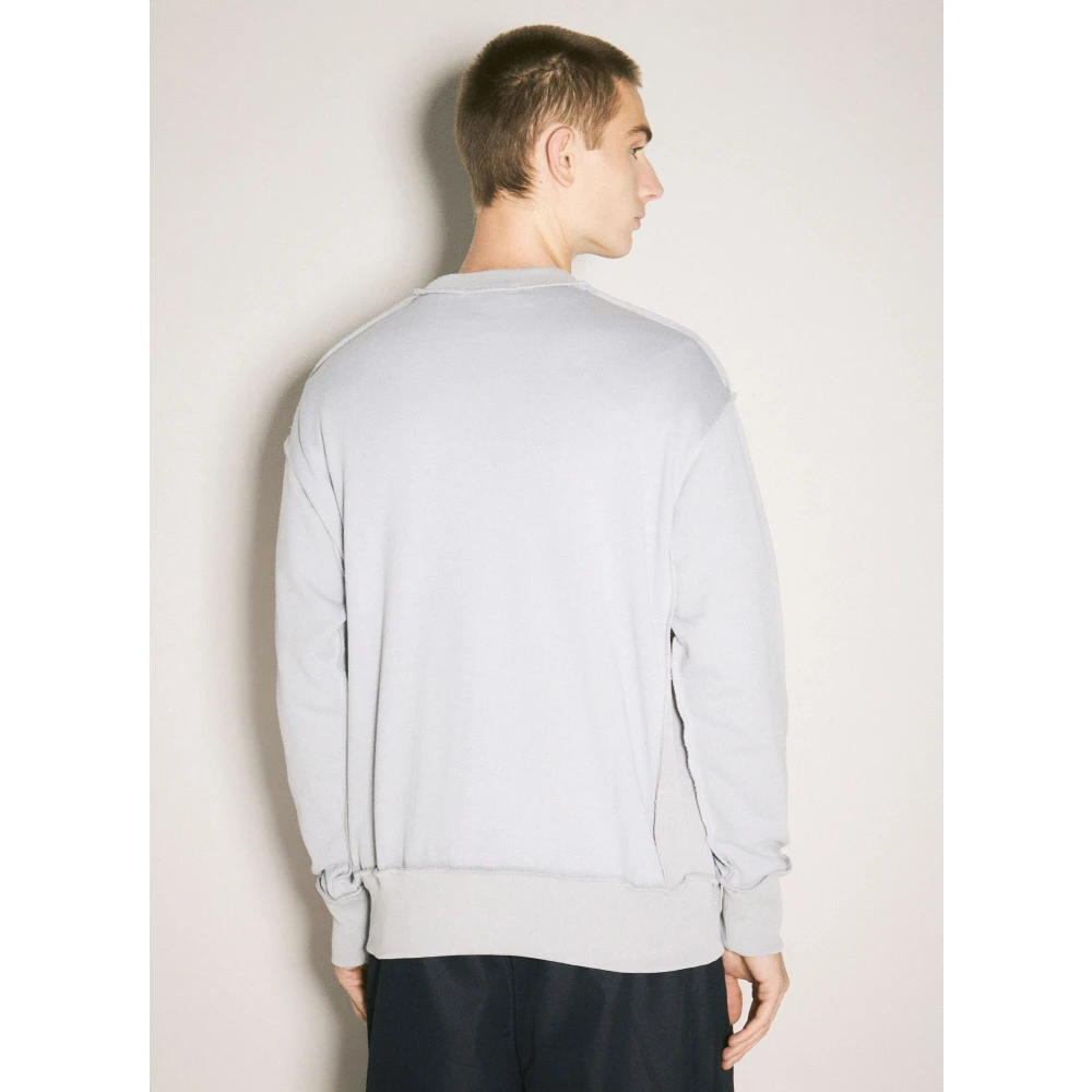 Comme des Garçons Katoenen Jersey Logo Geborduurd T-Shirt Gray Heren