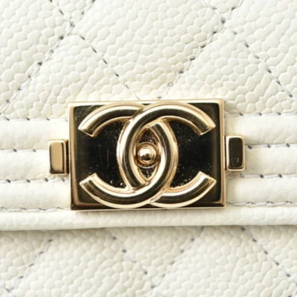 Chanel Vintage Pre-owned Leather wallets White Dames