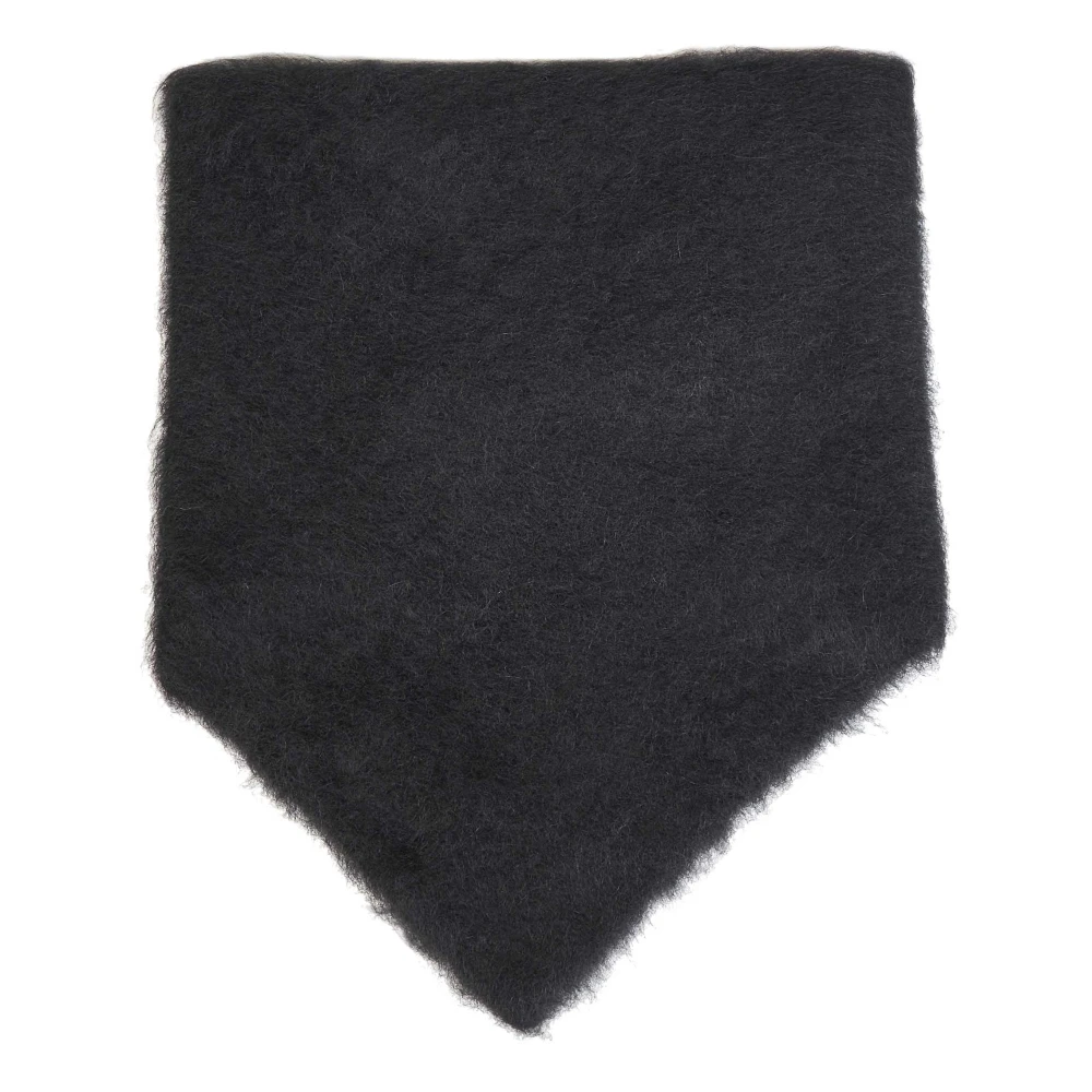 UMA WANG | Sciarpa triangolare in misto alpaca nera | Women | PZ - Immagine 3