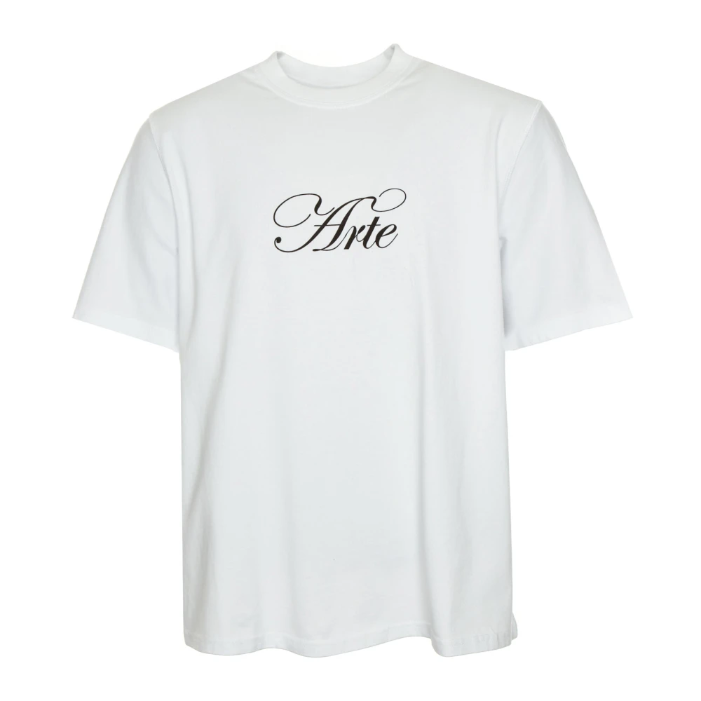 Arte Antwerp Script Logo Witte Tee Korte Mouw White Heren