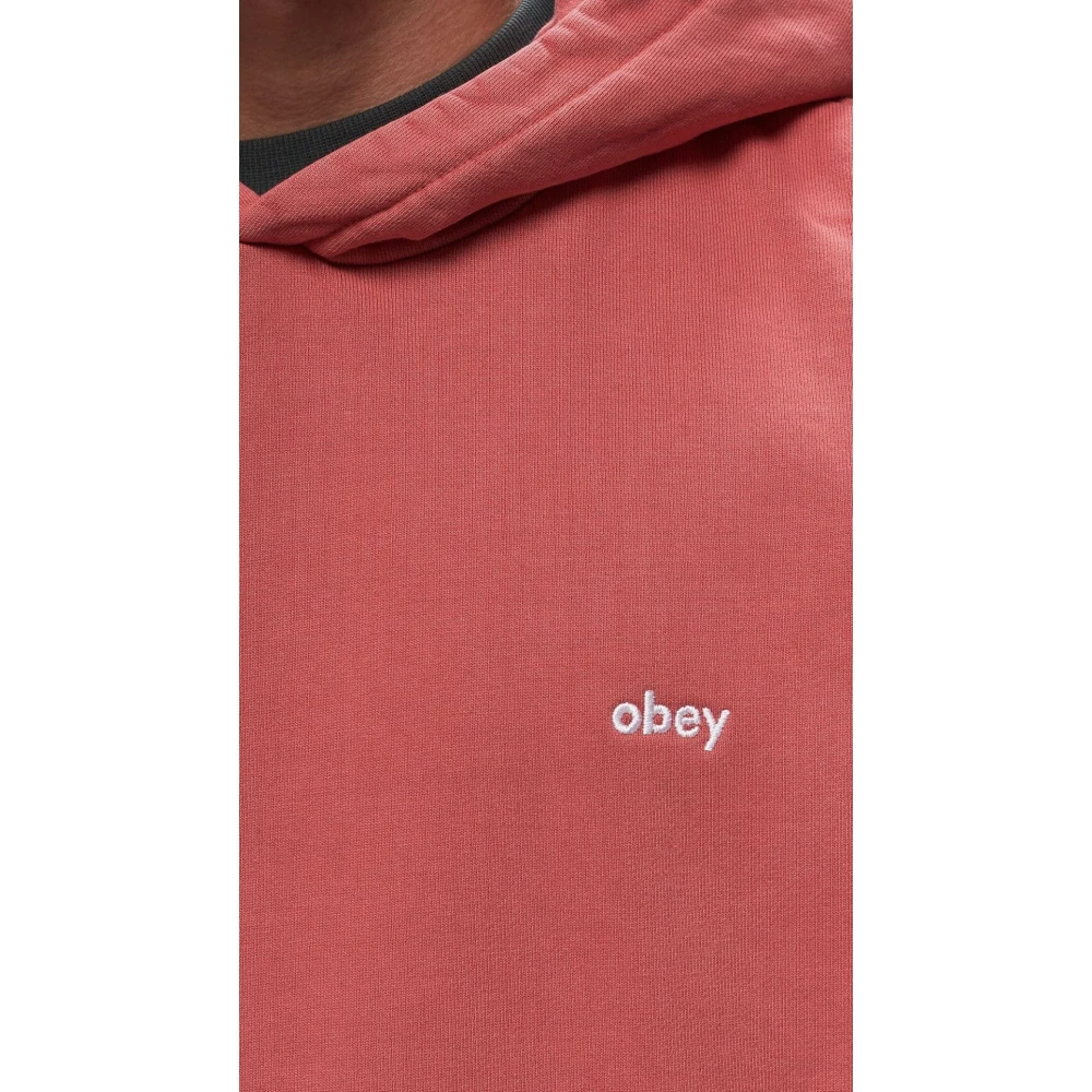 Obey Pigment Hoodie Red Heren