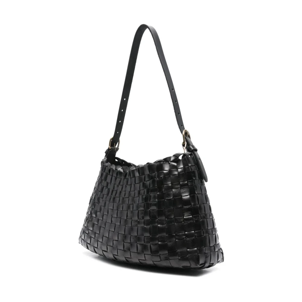 Dragon Diffusion Handgeweven Schoudertas Salvage Stijl Black Dames