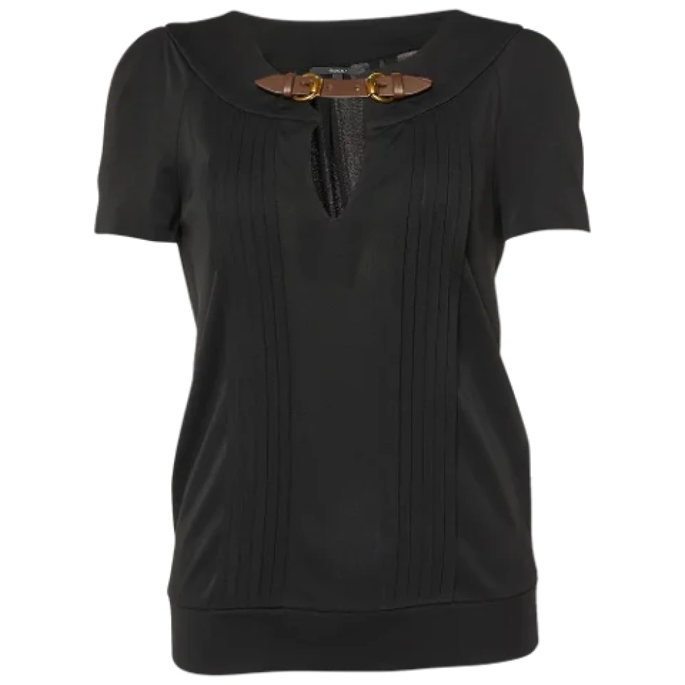 Gucci Vintage Pre-owned Fabric tops Black Dames