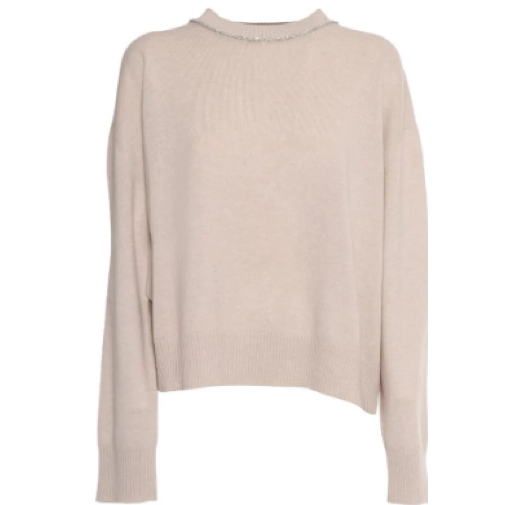 Fabiana Filippi Elegante Sweaters Collectie Beige Dames
