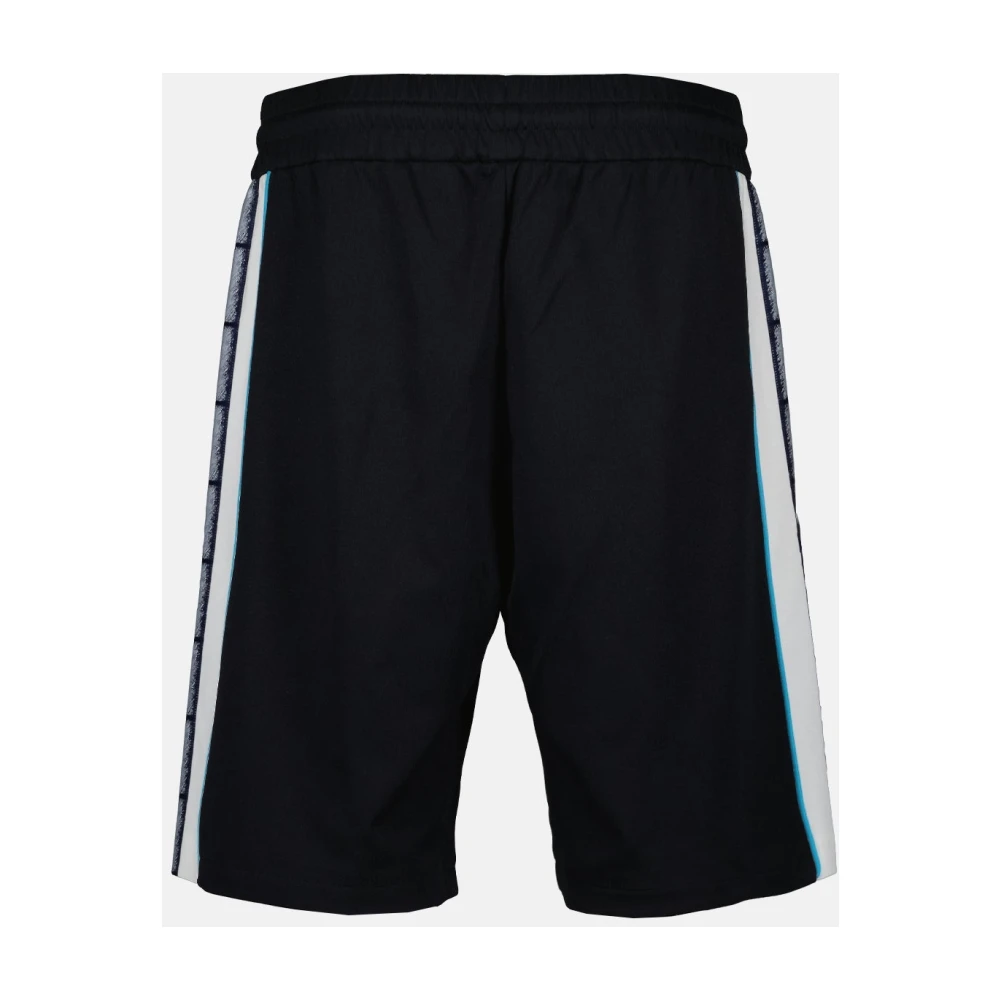 Fendi Blauwe Jersey Bermuda Shorts met Zijstrepen Blue Heren