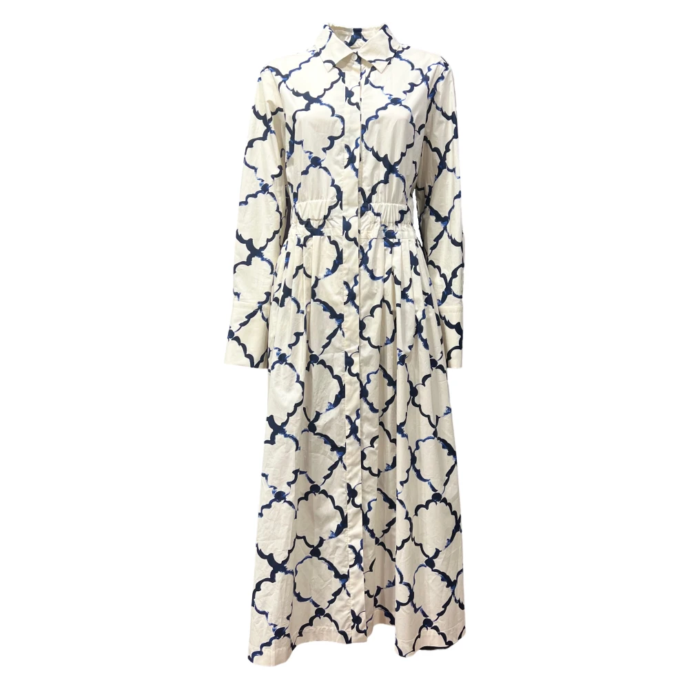 Odeeh Maxi Jurk met Verborgen Knopen Multicolor Dames