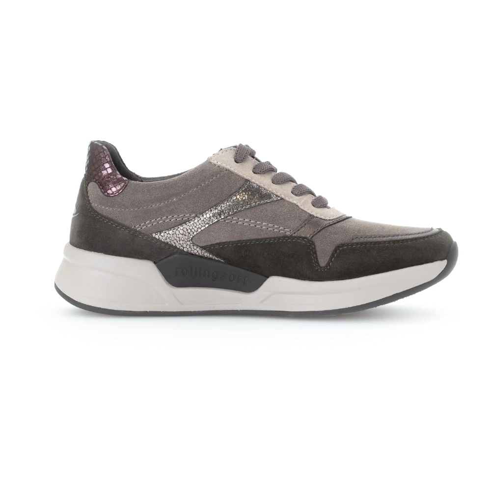 Gabor Comfortabele wandelsneaker Grijze mix Dames Schoenen Grijs