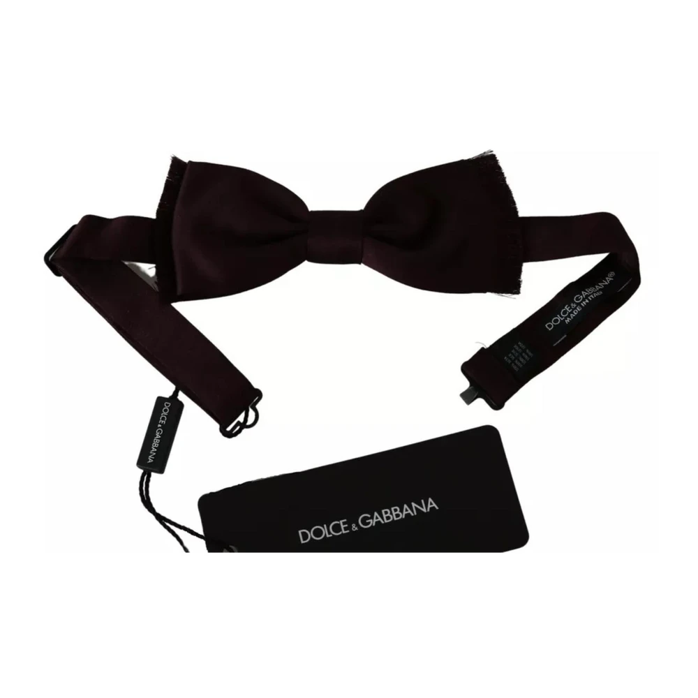 Dolce & Gabbana Luxe Zijden Vlinderdas met Logodetails Red Heren