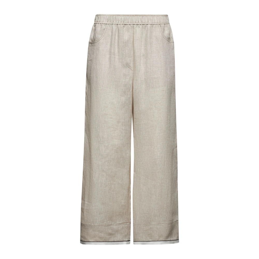 Trousers > Wide Trousers - - Brunello Cucinelli - Modalova
