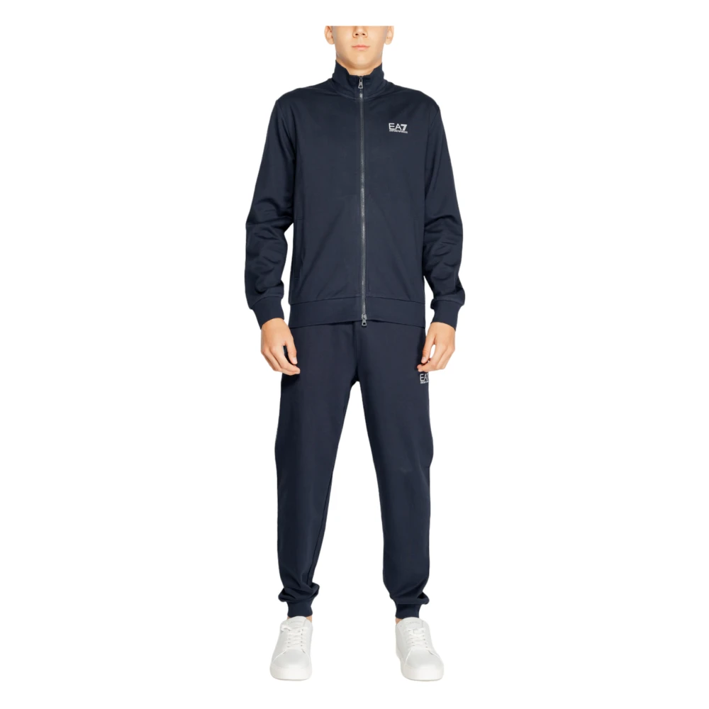 Emporio Armani EA7 Heren Tute Herfst Winter Collectie Katoen Blue Heren