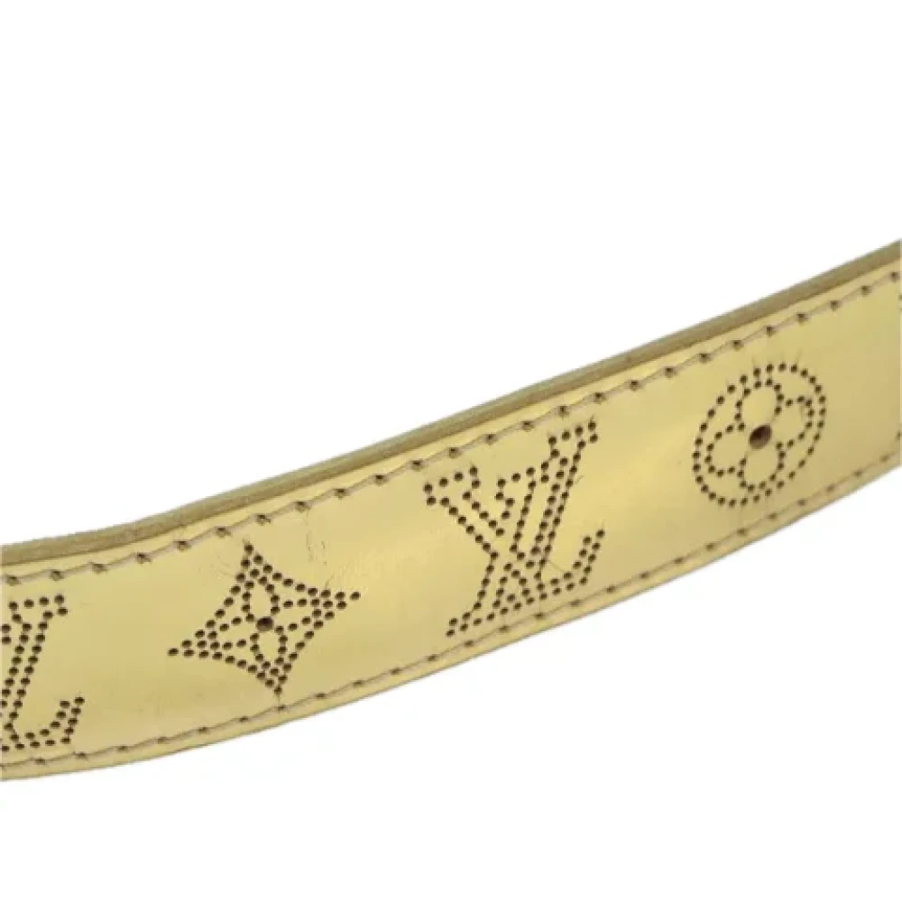 Louis Vuitton Vintage Pre-owned Leather belts Yellow Dames