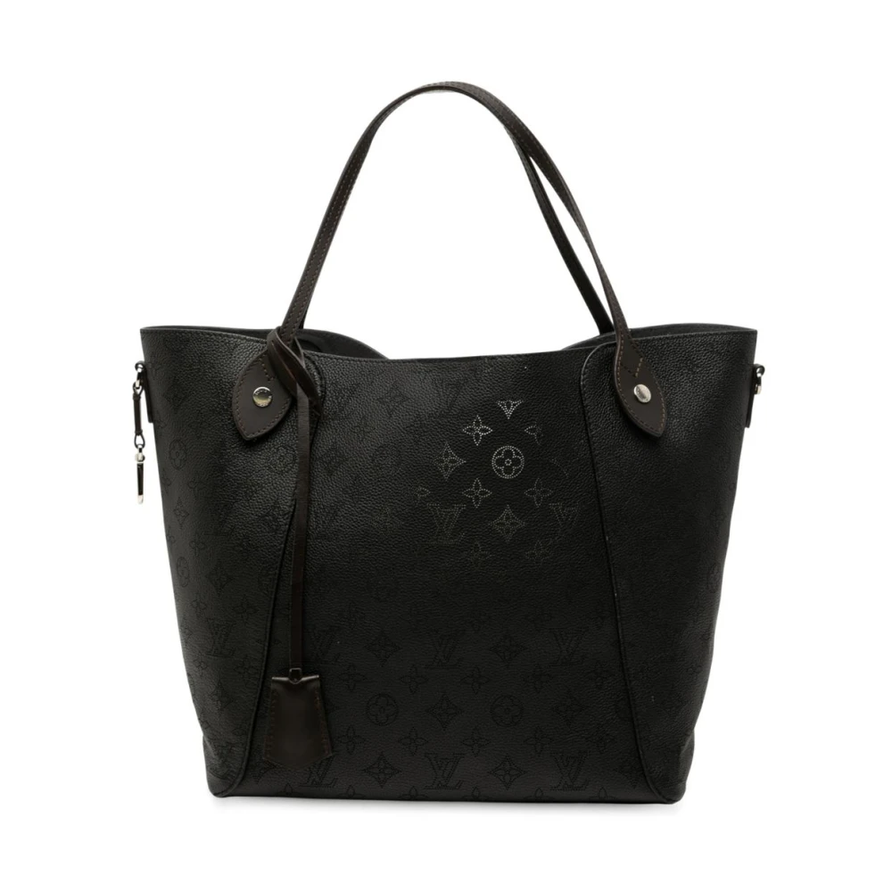 Louis Vuitton Vintage Women's Black Pre-Owned Embossed Leather Tote Bag