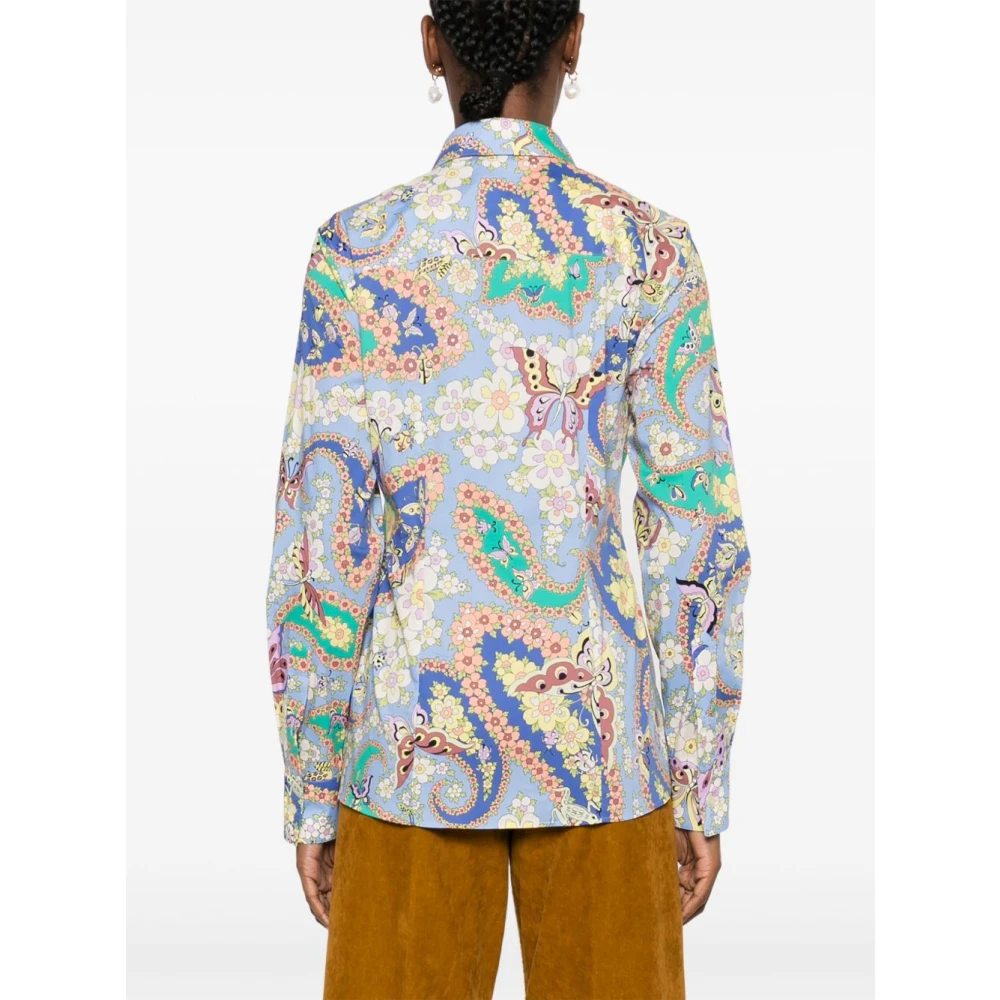 ETRO Blauwe Shirts voor Vrouwen Multicolor Dames