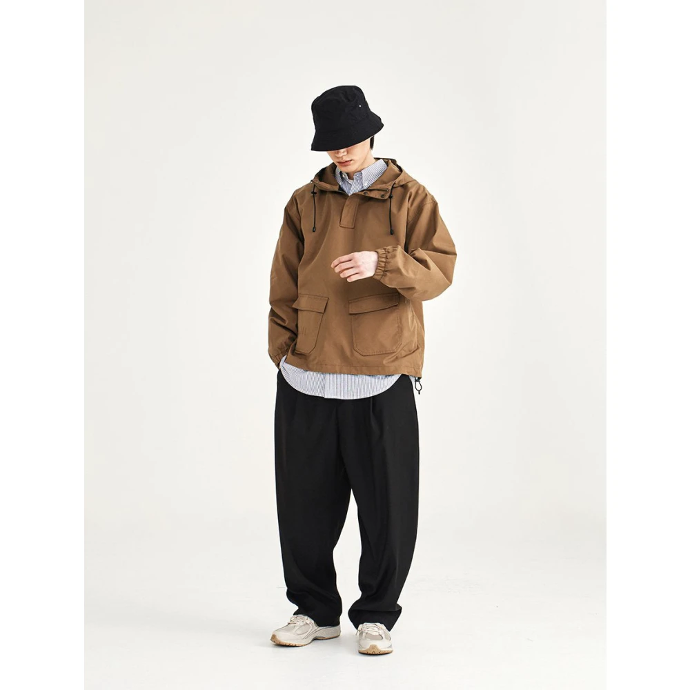 Uniform Bridge Bruine Smock Anorak Jas Beige Heren