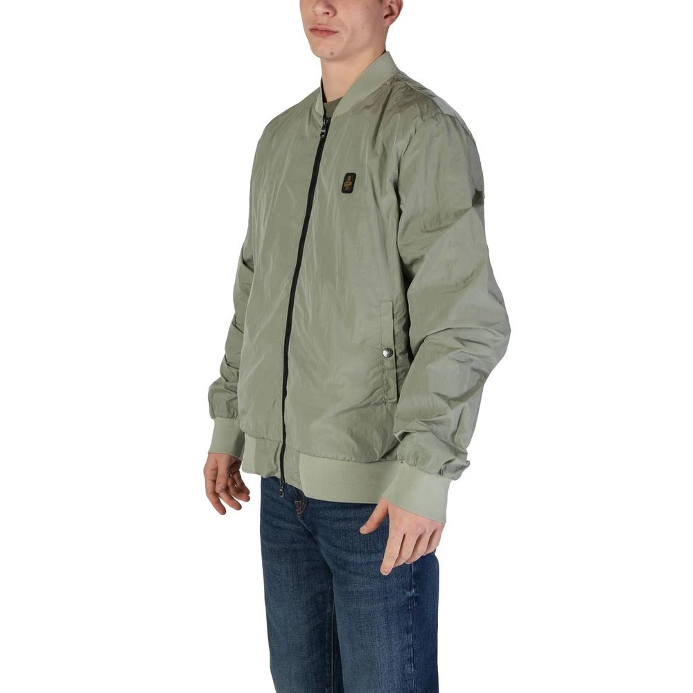 RefrigiWear Groene Polyamide Jas Herfst Winter Collectie Green Heren