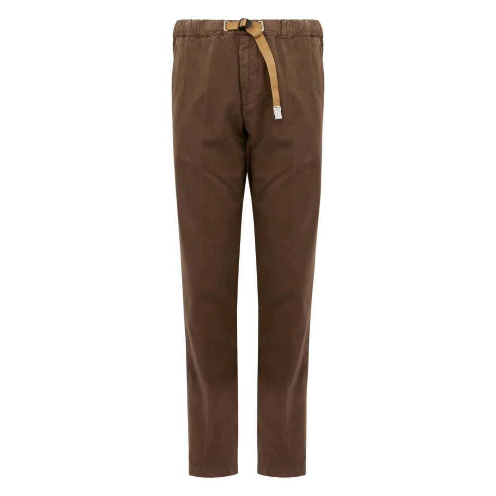 White Sand Bruine Katoenen Riem Broek Brown Heren