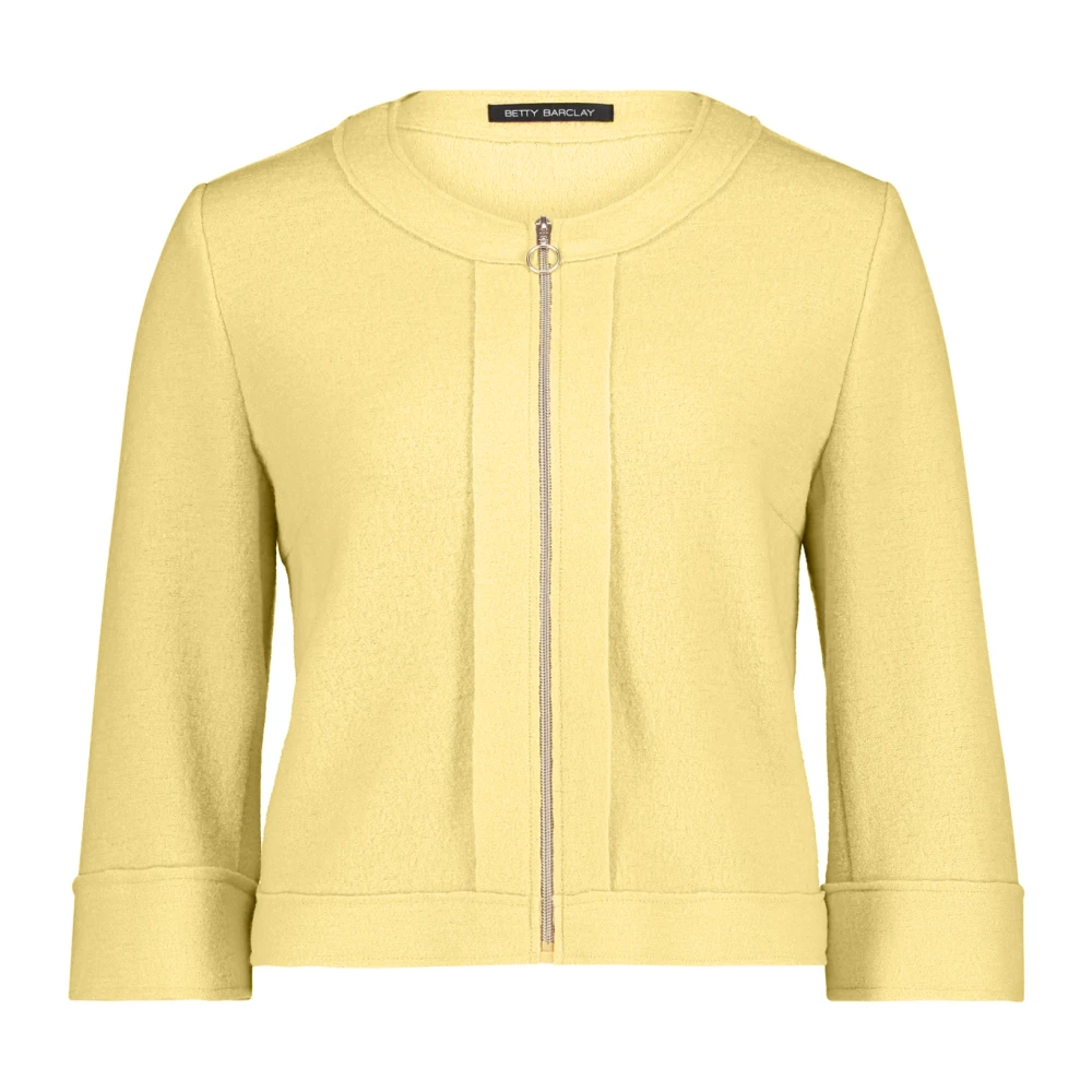 Betty Barclay Moderne Blazerjas met 3 4 Mouwen Yellow Dames