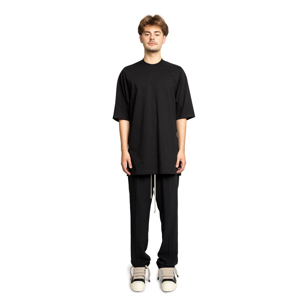 Rick Owens Zwarte Oversized Jumbo T-Shirt Black Heren