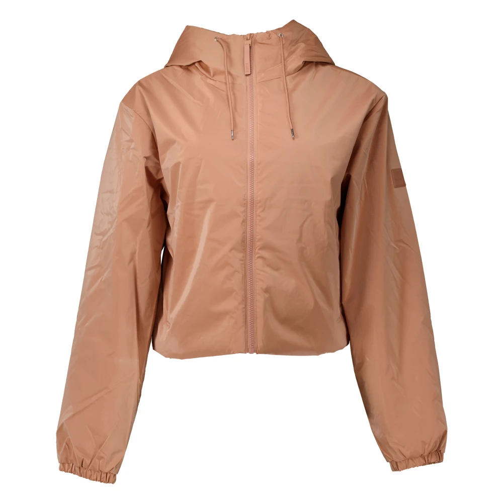 Rains Korte Geïsoleerde Regenjas Beige Dames