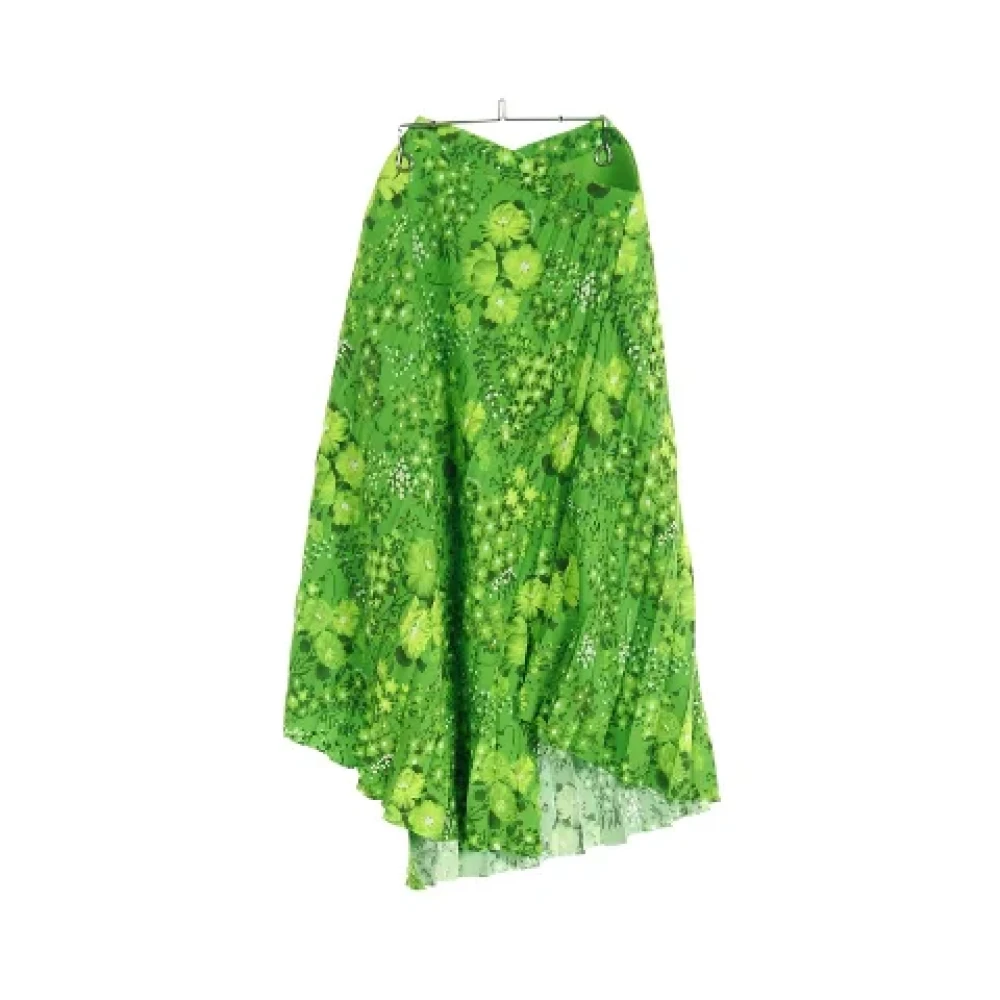 Balenciaga Vintage Pre-owned Polyester bottoms Green Dames