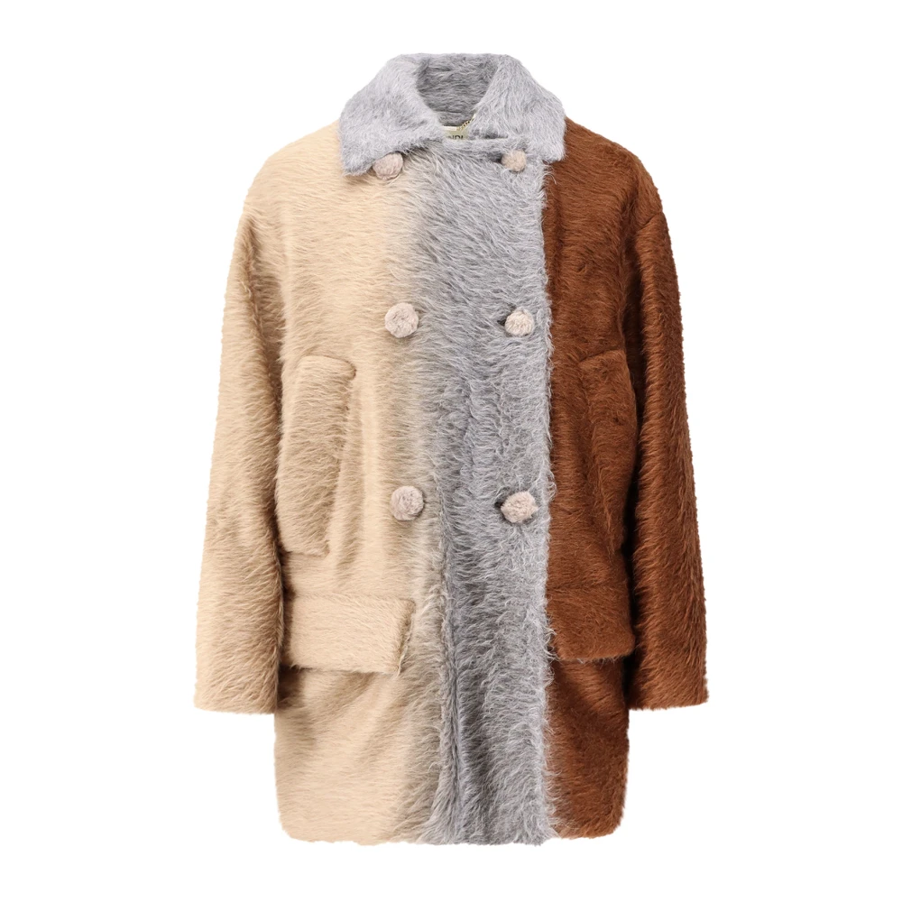 Fendi Women's Alpaca Wool Button Coat