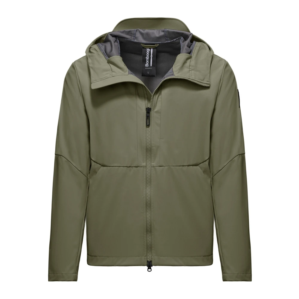 Bomboogie Uomo Verde - Giacca Antipioggia Sfoderata -Tokyo Techno Jacket - Jackets - M