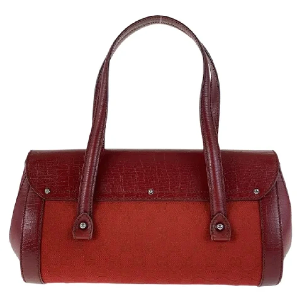 Gucci Vintage Pre-owned Canvas gucci-bags Red Dames
