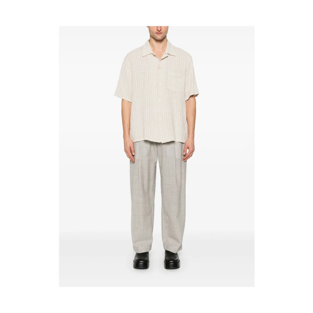 Studio Nicholson Lichtgrijze Elastische Taillebroek Gray Heren