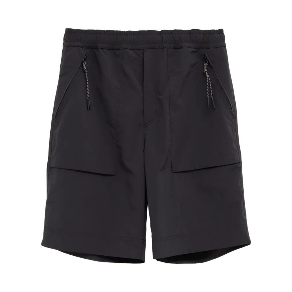 Moncler Black Technical Froissé Shorts - Male - Casual Shorts - L - Shorts