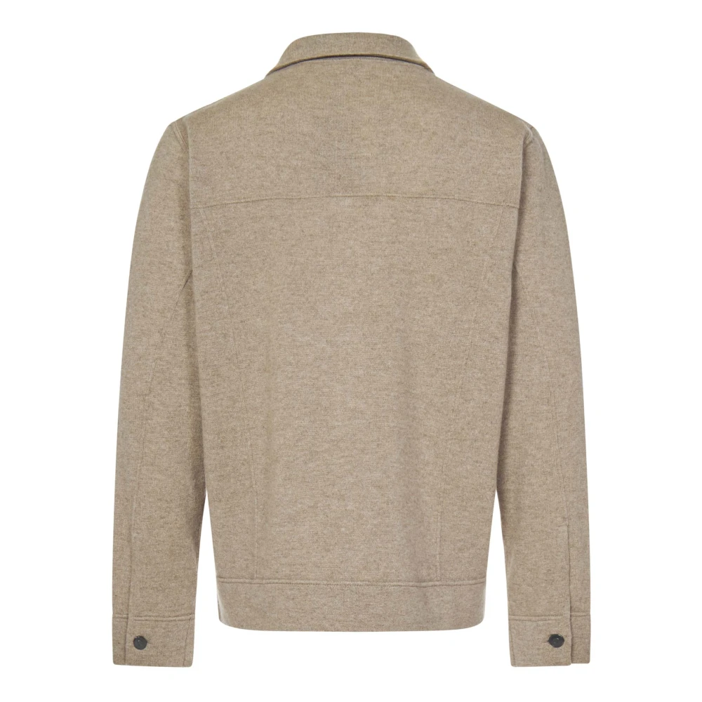 Kiton Luxe Beige Kasjmier Jas Beige Heren