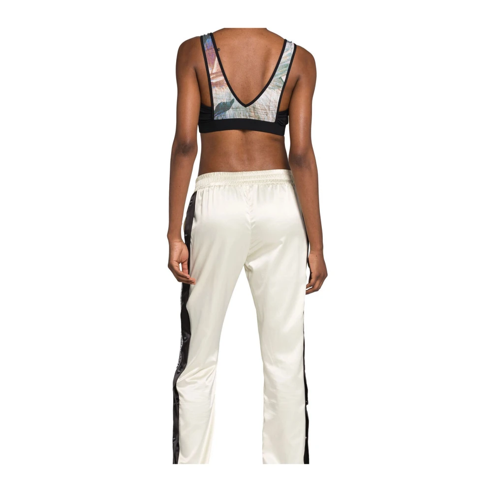 Roberto Cavalli Abstract-Print Crop Top Blue Dames