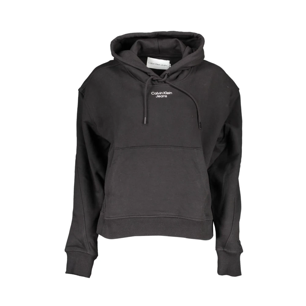 Calvin Klein , Hoodies, Female, Black, Xl, Cotton Jumper