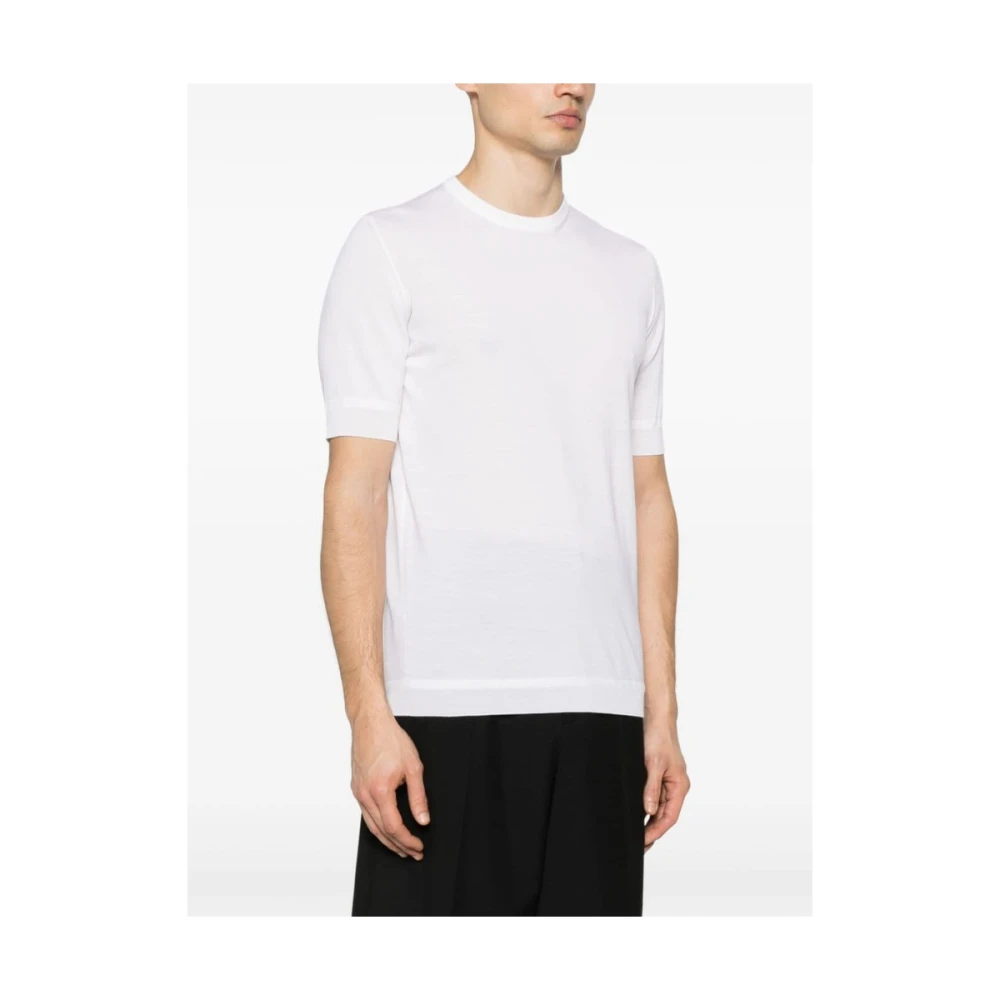 Goes Botanical Botanische Gebreide T-shirt White Heren