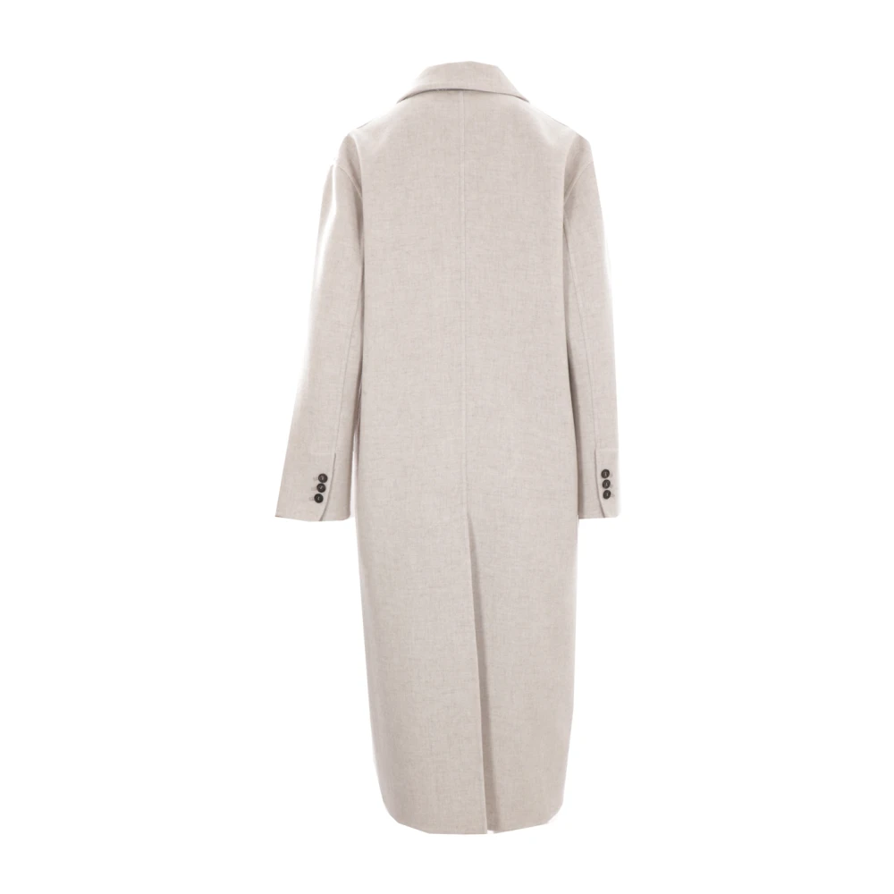 BRUNELLO CUCINELLI Dubbelbreasted kasjmierjas Beige Dames