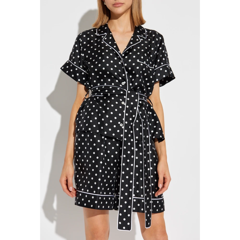 Dolce & Gabbana Zijden overhemd Black Dames