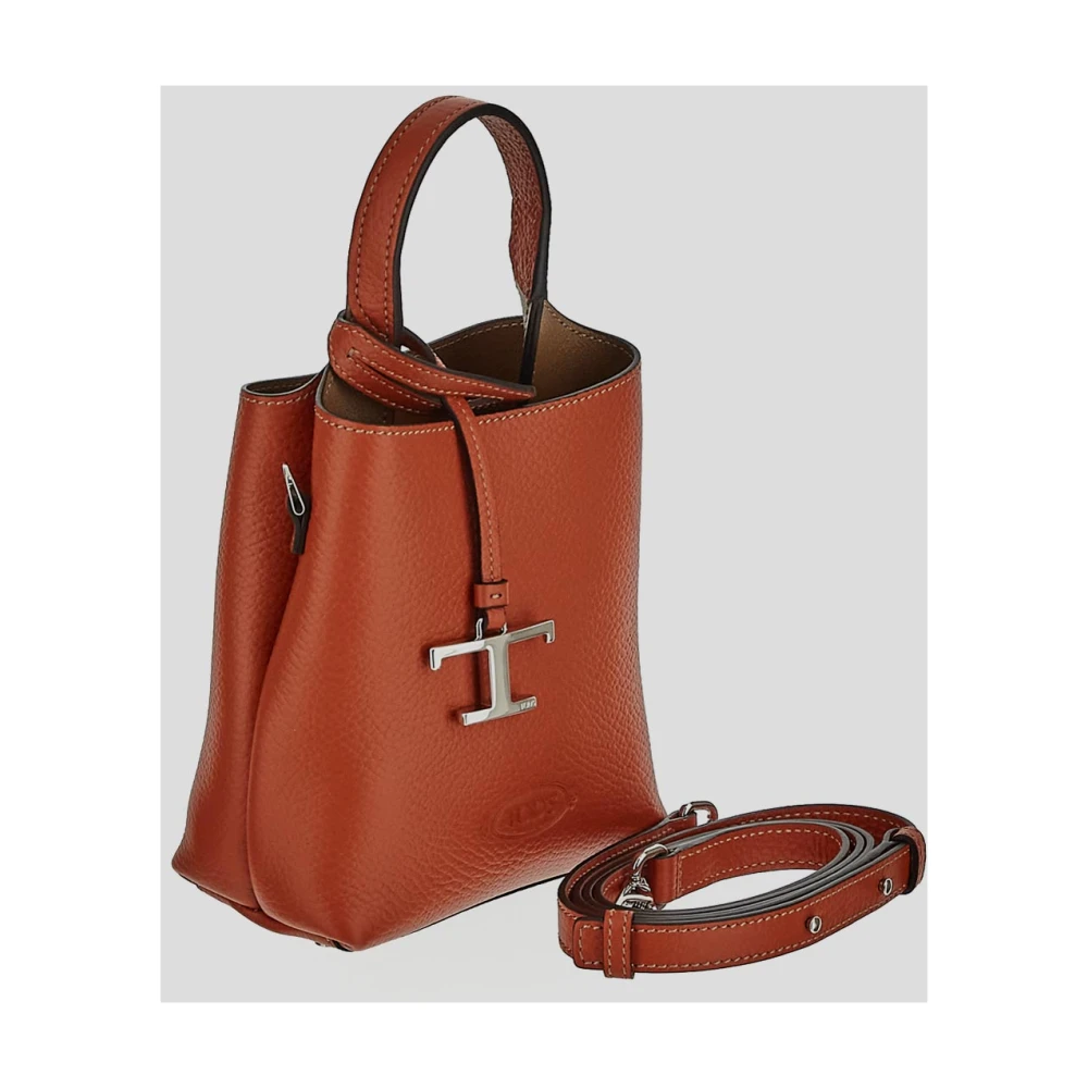 TOD'S Leren Micro Tas Brown Dames